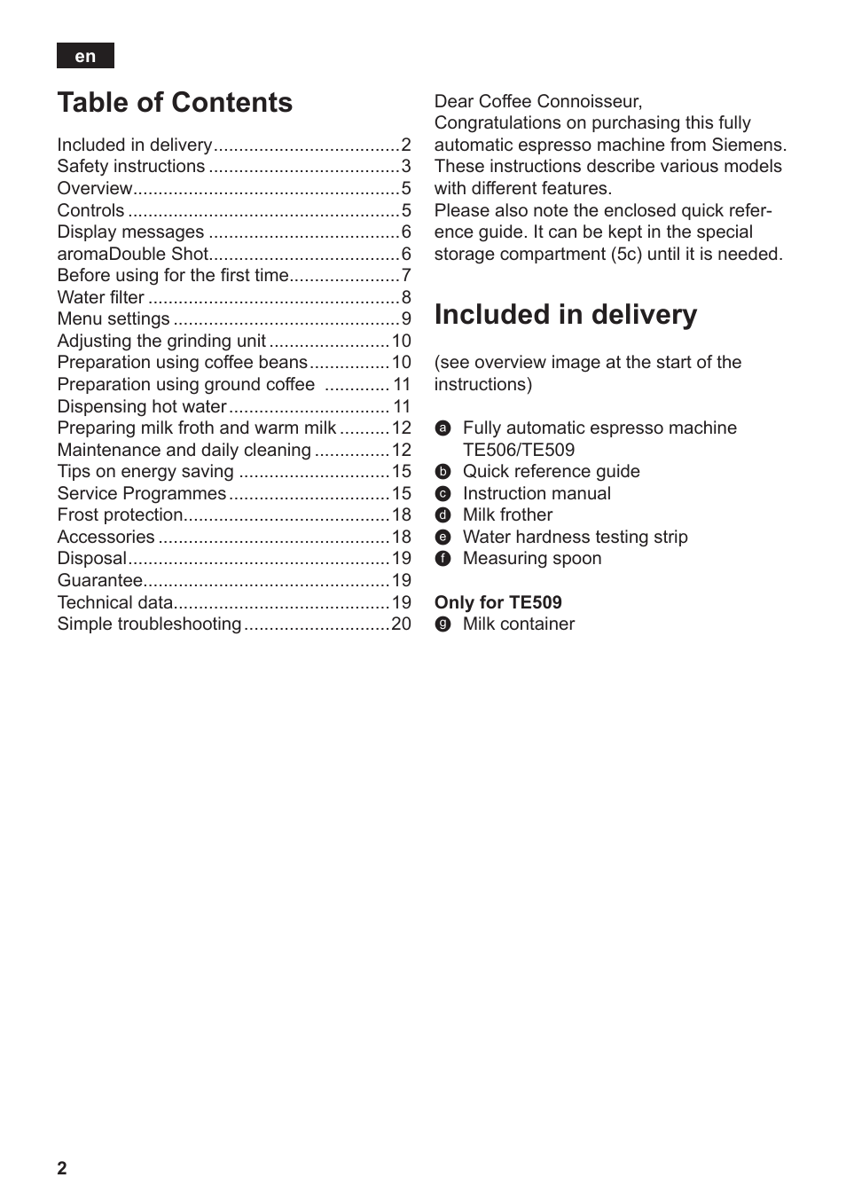 Siemens TE506209RW User Manual | Page 6 / 138