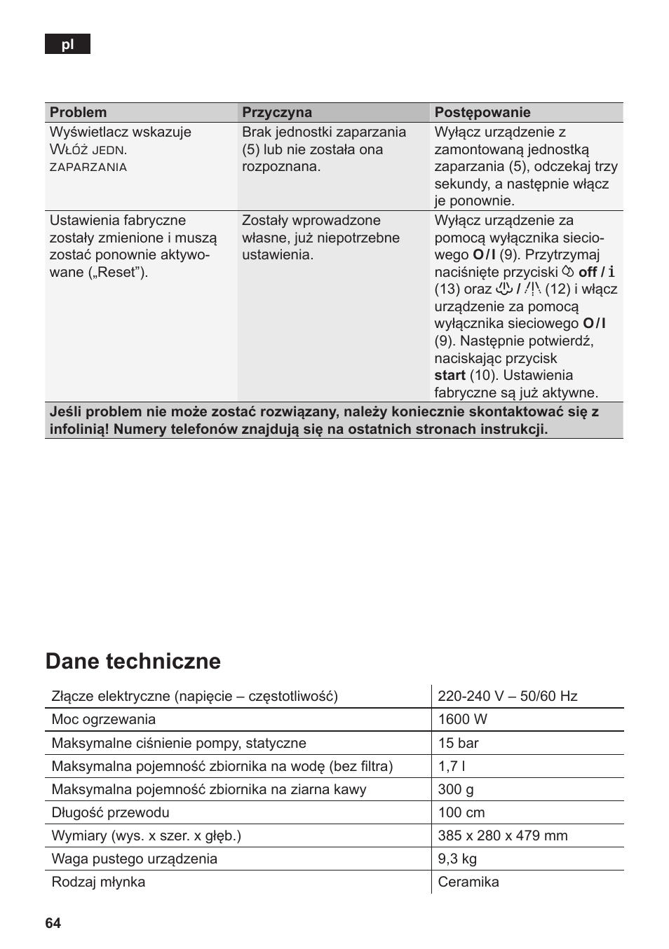 Dane techniczne | Siemens TE506209RW User Manual | Page 68 / 138