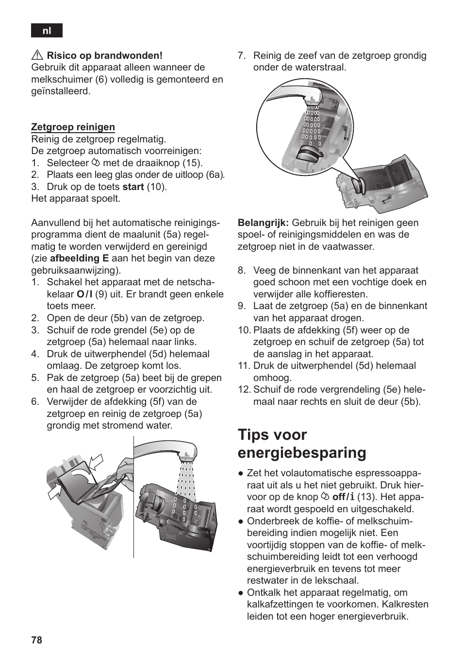 Tips voor energiebesparing | Siemens TE506209RW User Manual | Page 82 / 138