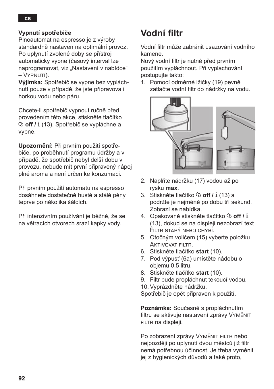 Vodní filtr | Siemens TE506209RW User Manual | Page 96 / 138