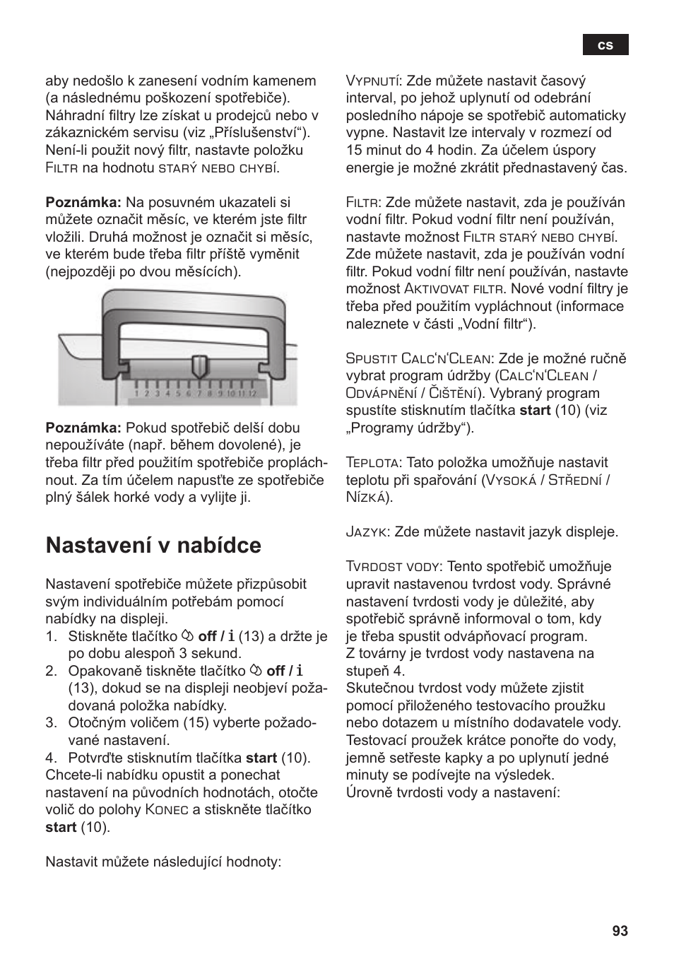 Nastavení v nabídce | Siemens TE506209RW User Manual | Page 97 / 138