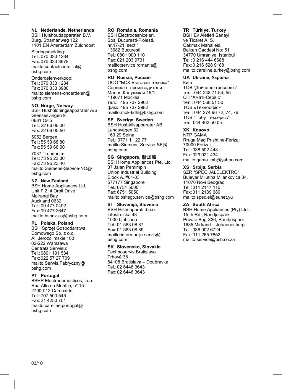 Siemens info line, Garantiebedingungen | Siemens TW86104 User Manual | Page 72 / 74