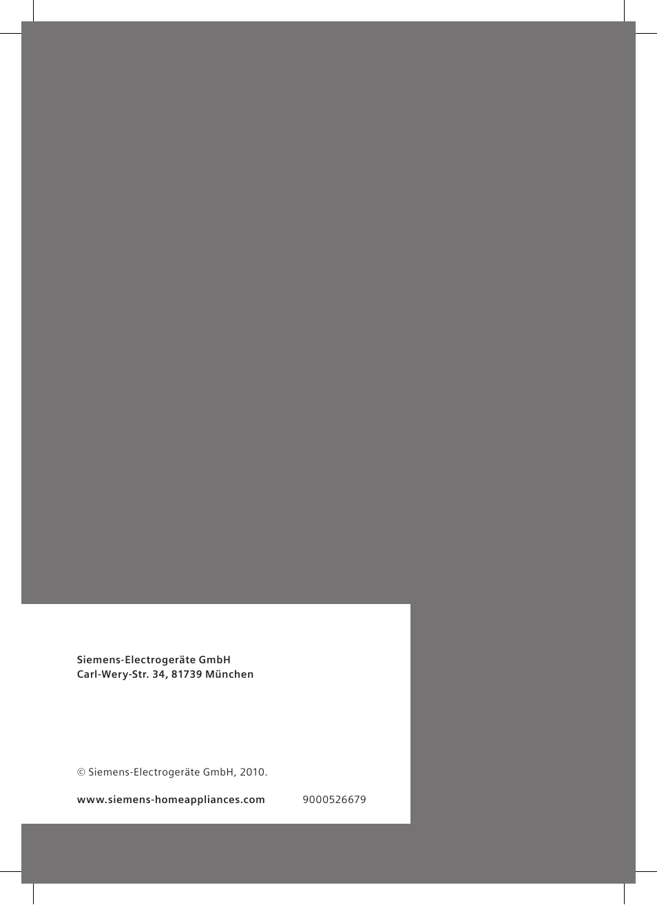 Siemens TW86104 User Manual | Page 74 / 74