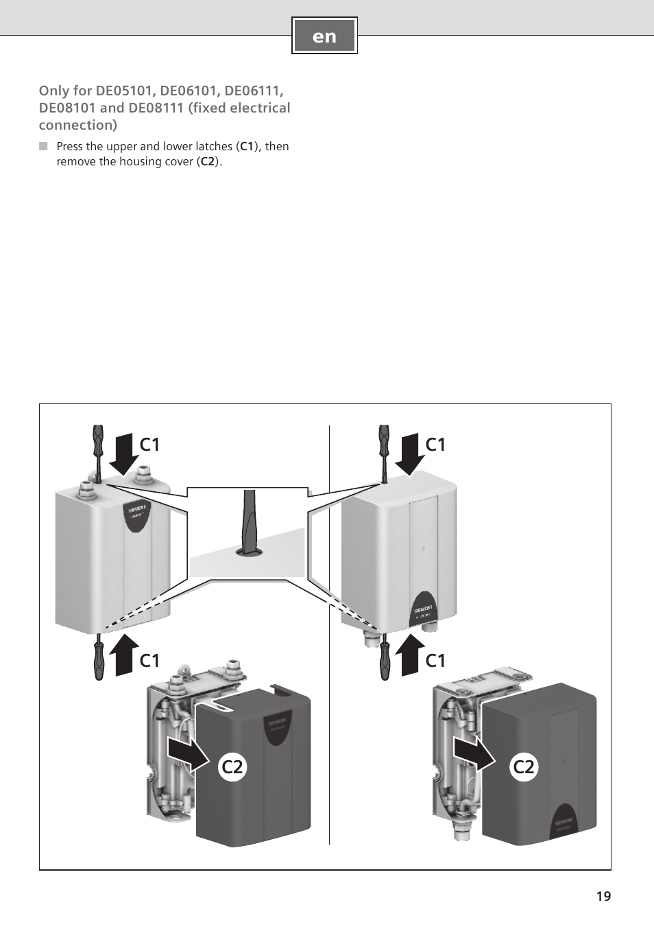 Siemens DE08101 User Manual | Page 19 / 80