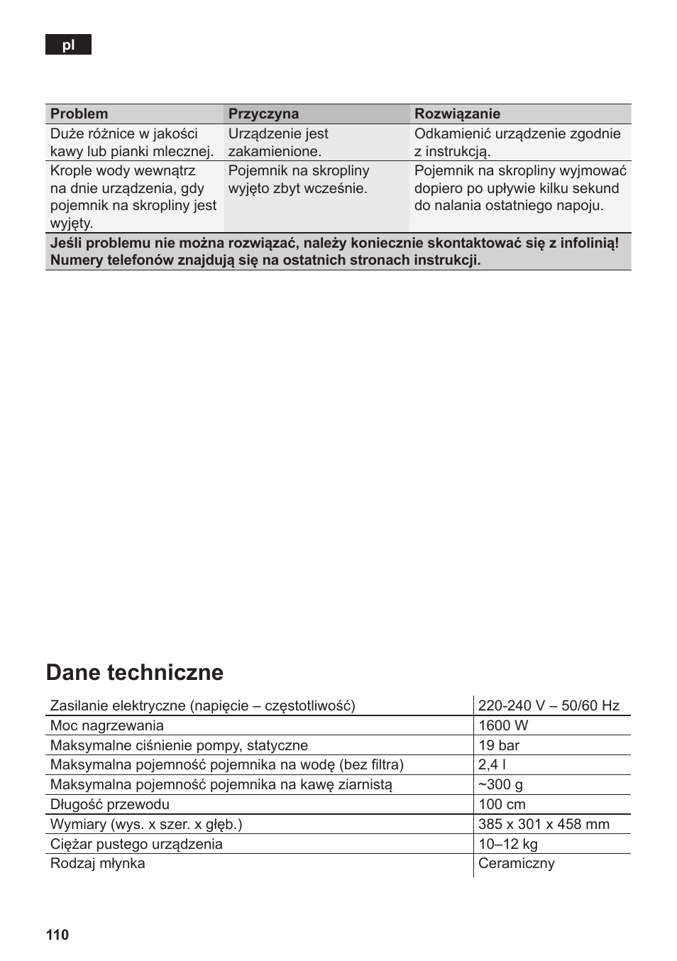 Dane techniczne | Siemens TE809201RW User Manual | Page 114 / 176