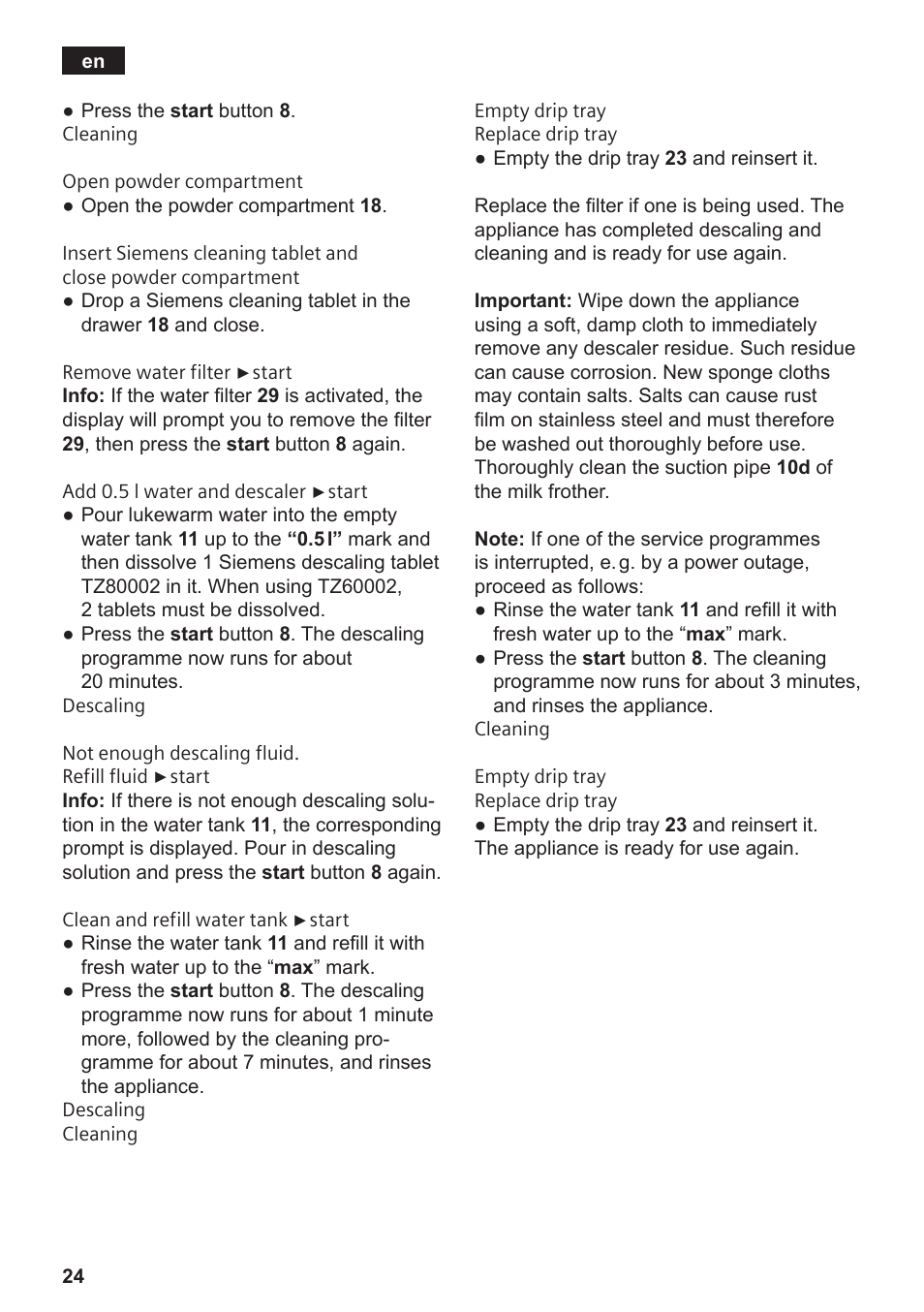 Siemens TE809201RW User Manual | Page 28 / 176