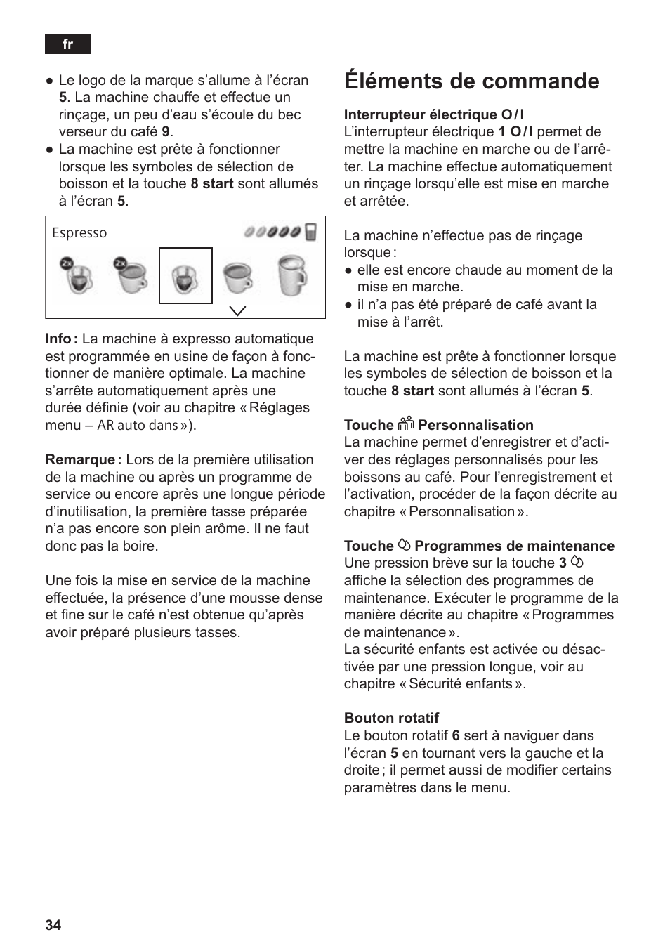 Éléments de commande | Siemens TE809201RW User Manual | Page 38 / 176