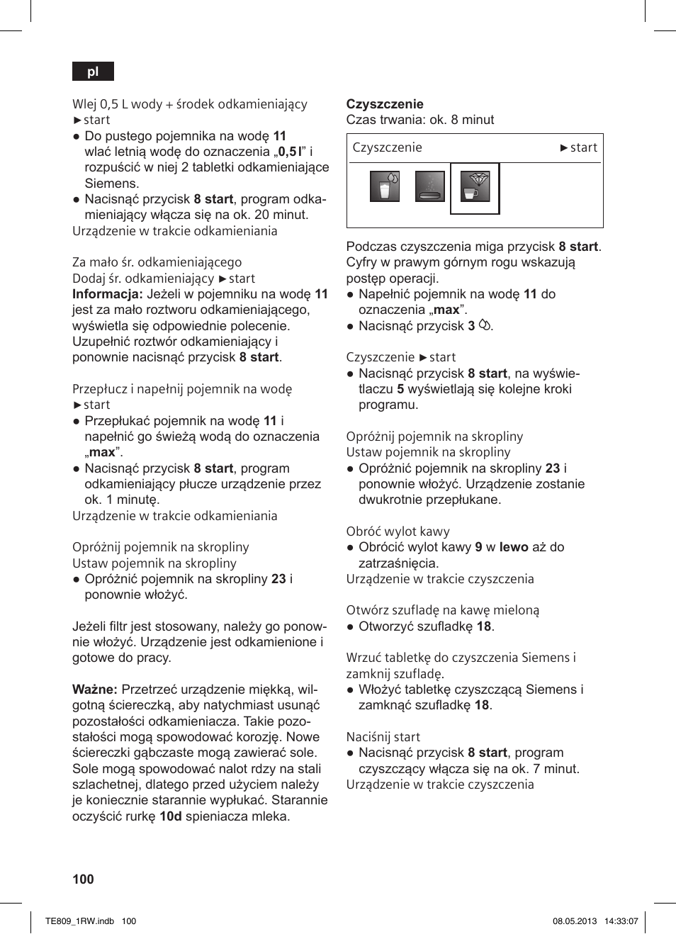 Siemens TE809201RW User Manual | Page 104 / 172