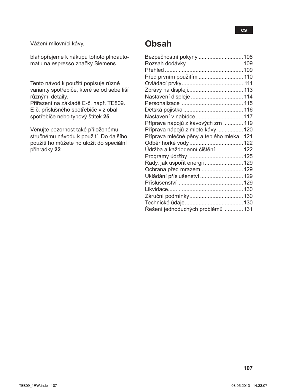 Siemens TE809201RW User Manual | Page 111 / 172