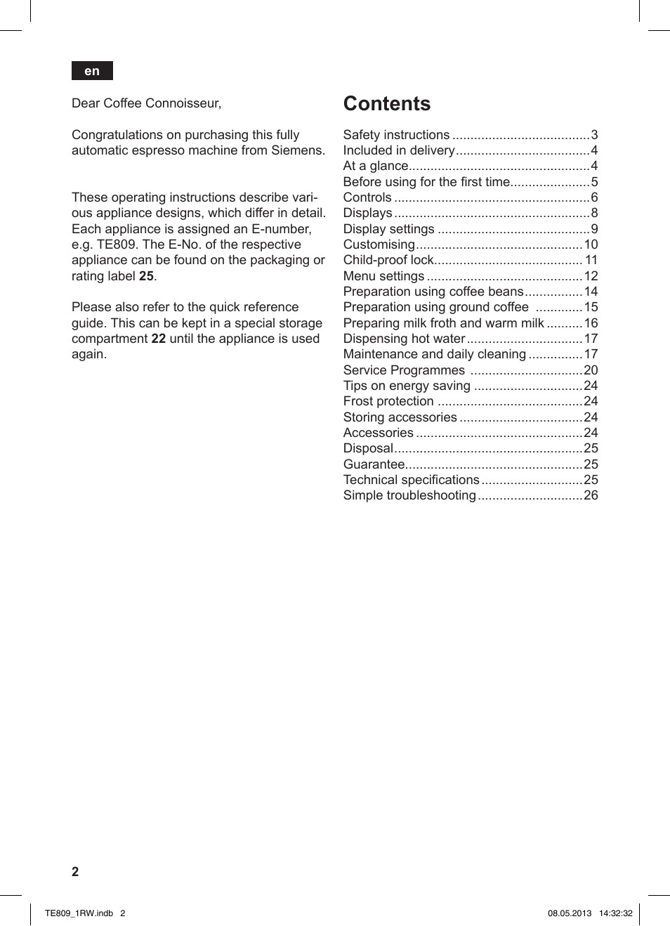 Siemens TE809201RW User Manual | Page 6 / 172