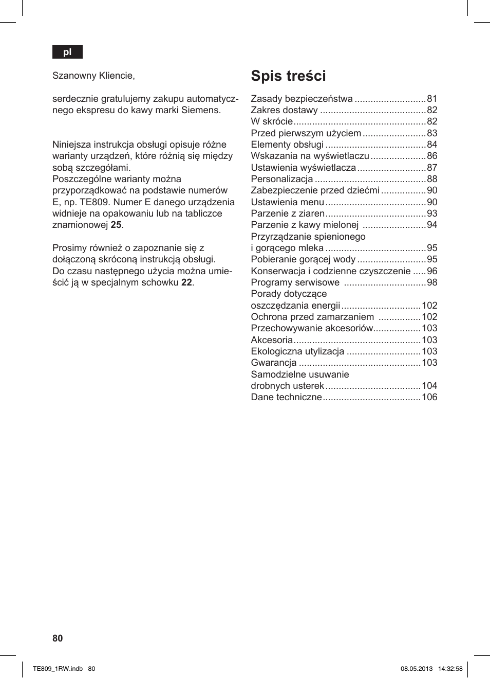 Siemens TE809201RW User Manual | Page 84 / 172