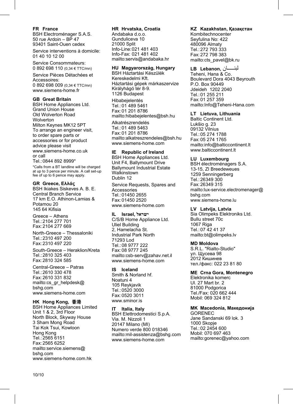 Siemens TE506209RW User Manual | Page 121 / 124