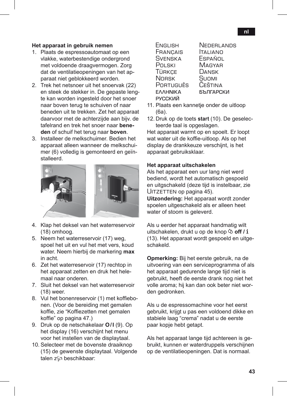 Uitzetten | Siemens TE506209RW User Manual | Page 47 / 124