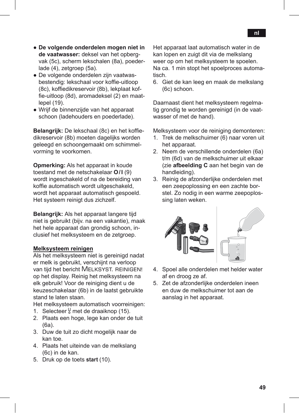 Melksyst. reinigen | Siemens TE506209RW User Manual | Page 53 / 124