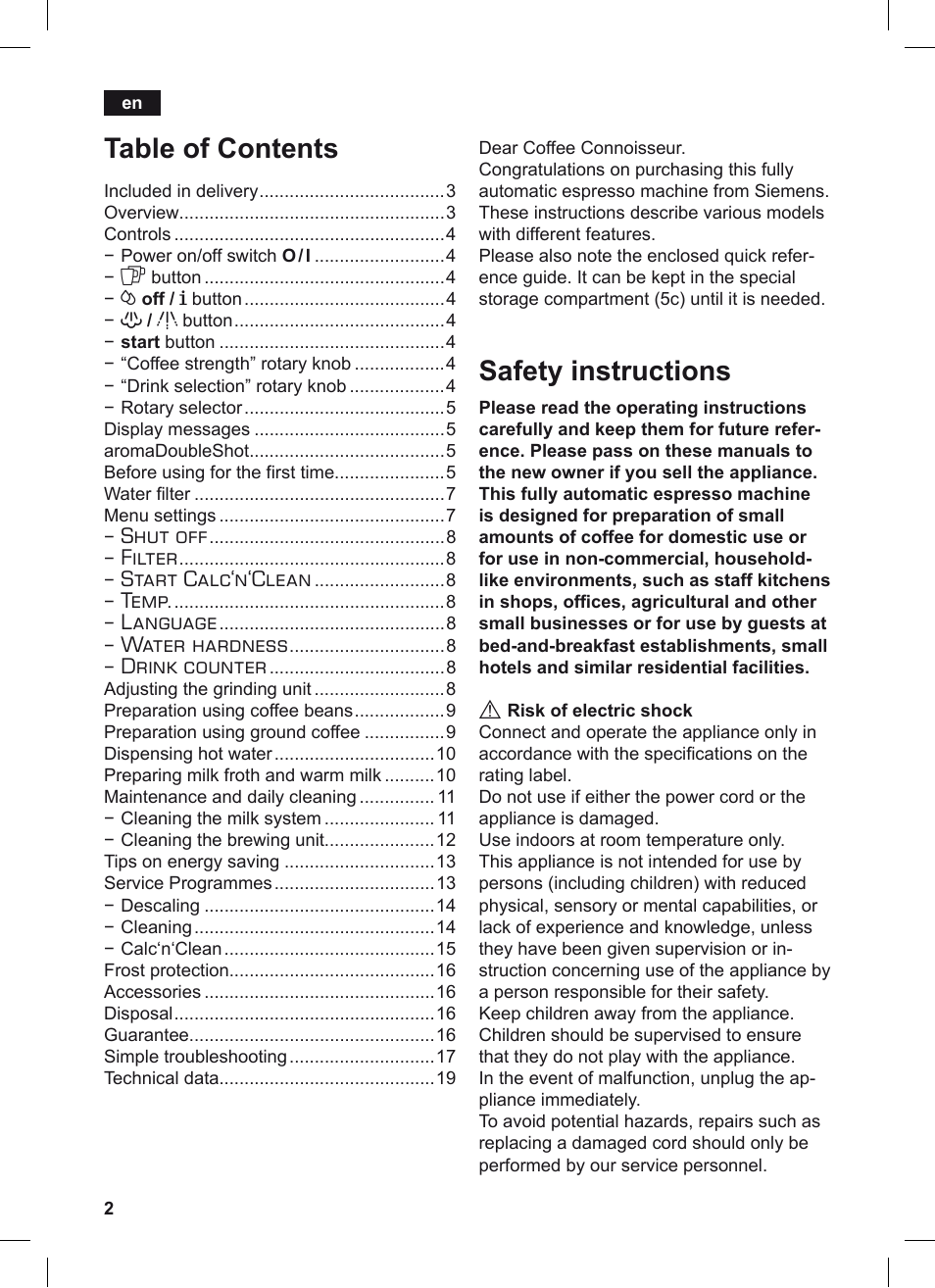 Siemens TE506209RW User Manual | Page 6 / 124