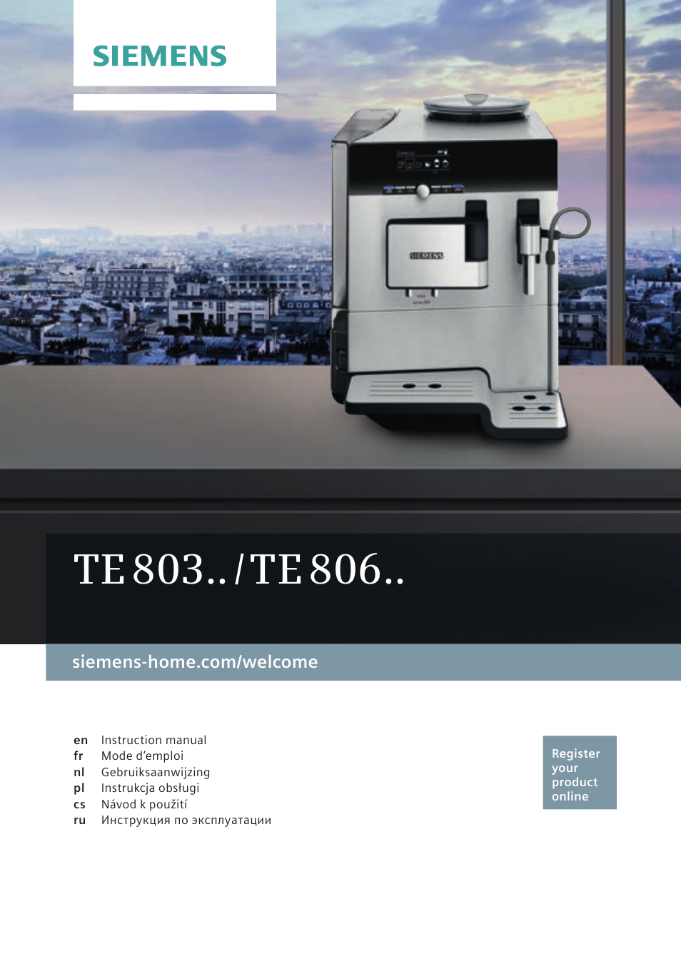 Siemens TE803209RW User Manual | 168 pages