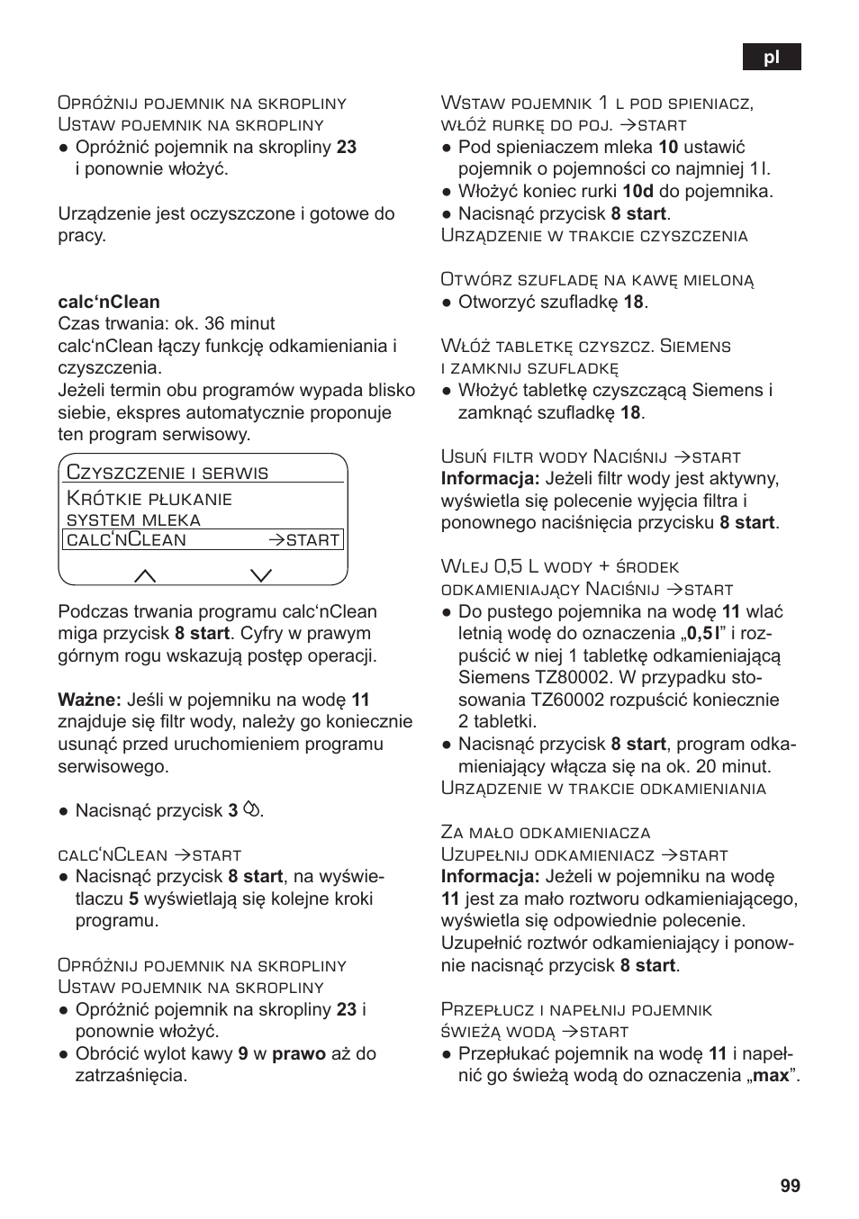 Start | Siemens TE803209RW User Manual | Page 103 / 168