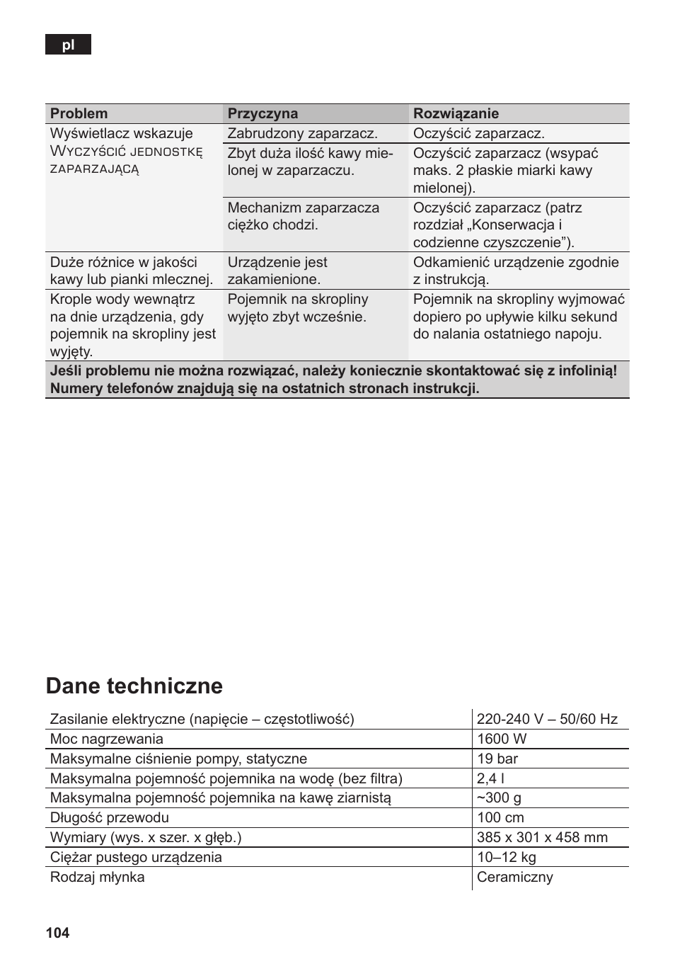 Dane techniczne | Siemens TE803209RW User Manual | Page 108 / 168