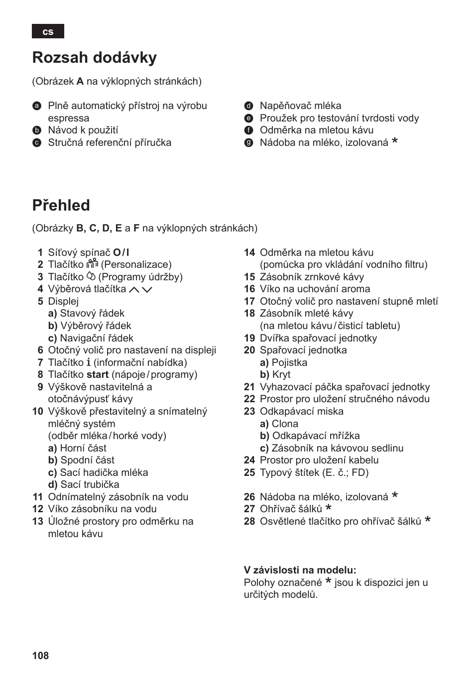 Přehled, Rozsah dodávky | Siemens TE803209RW User Manual | Page 112 / 168