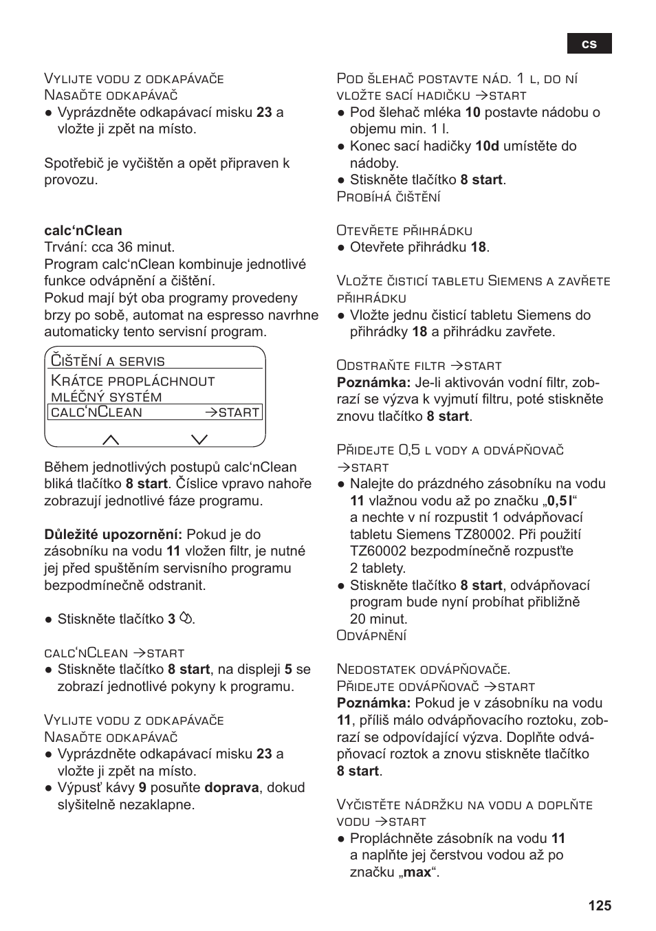 Start | Siemens TE803209RW User Manual | Page 129 / 168