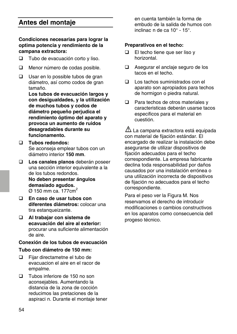 Antes del montaje | Siemens LF959RA50 User Manual | Page 54 / 84