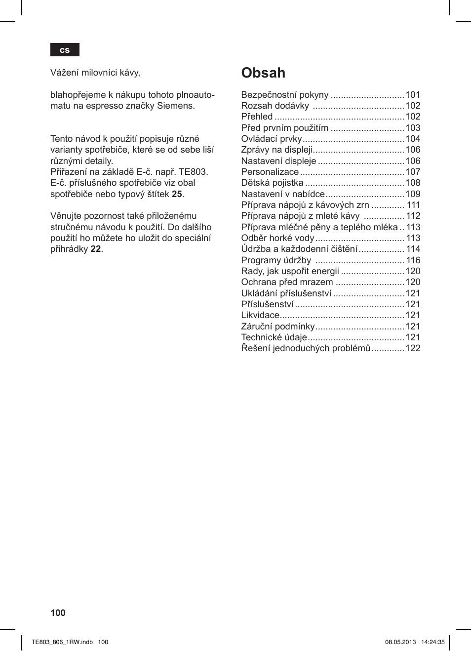 Siemens TE803209RW User Manual | Page 104 / 160