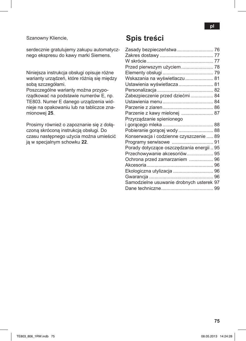 Siemens TE803209RW User Manual | Page 79 / 160
