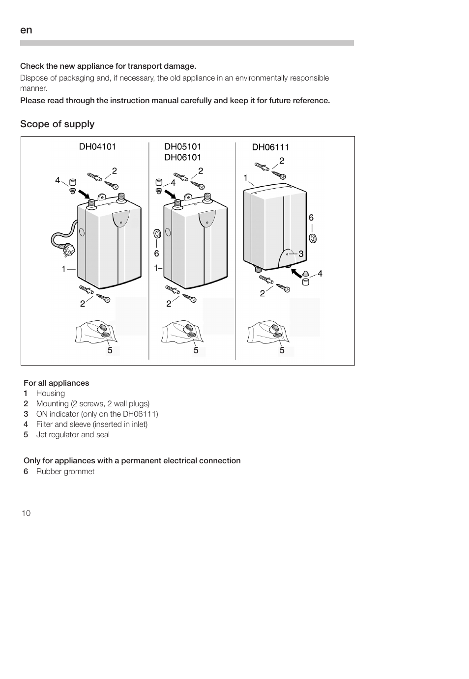 Siemens DH04101 User Manual | Page 10 / 52