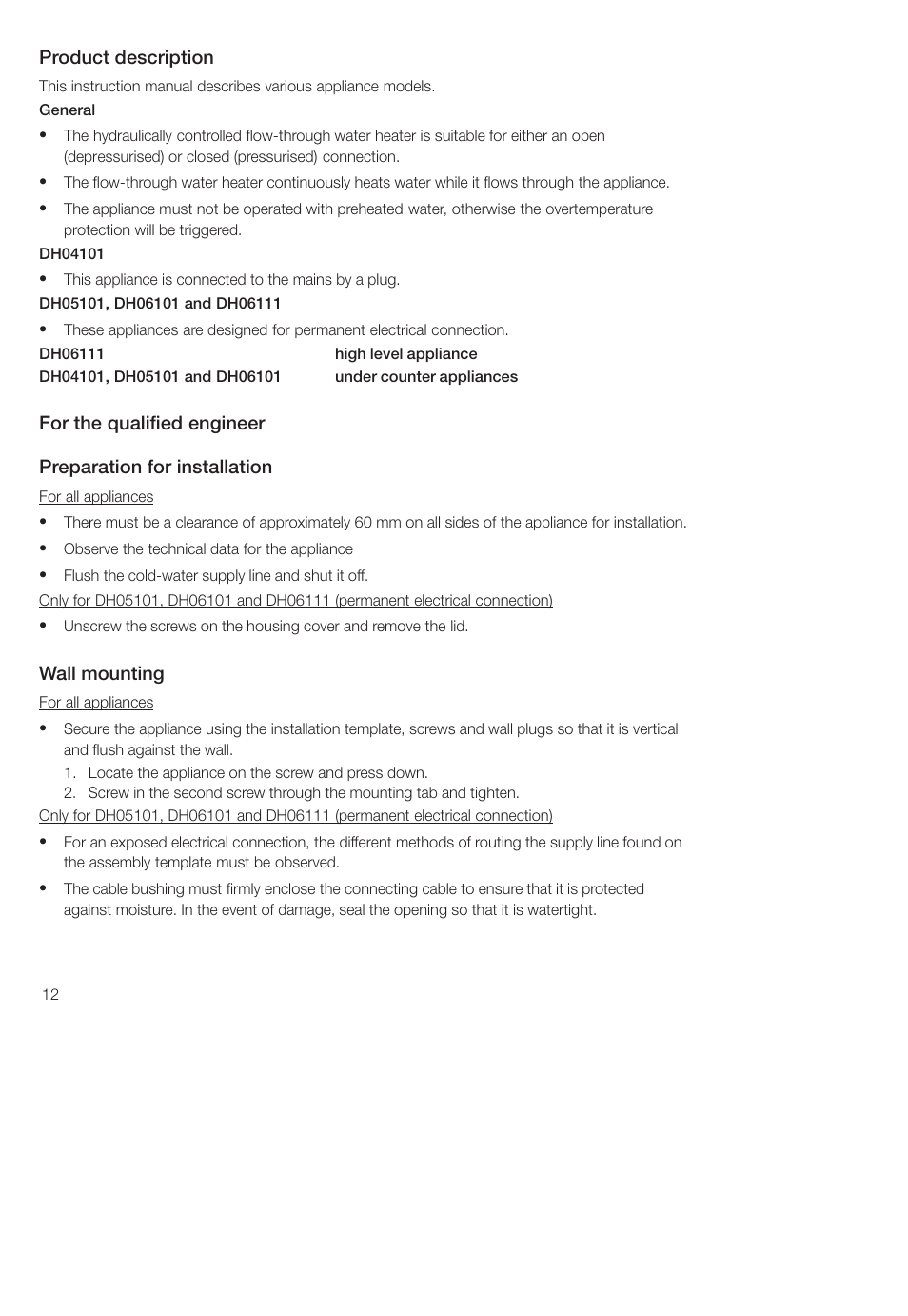 Siemens DH04101 User Manual | Page 12 / 52