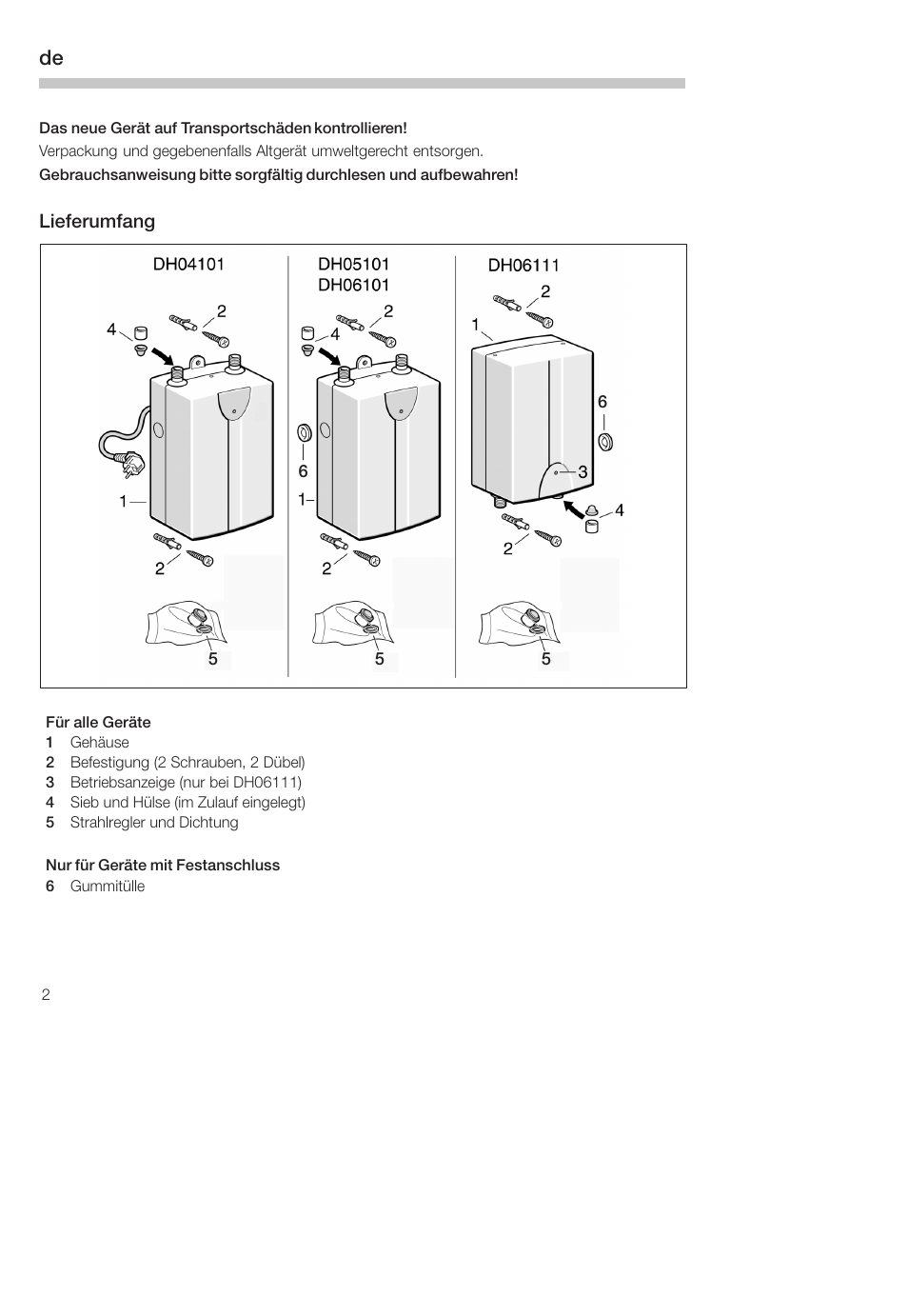 Siemens DH04101 User Manual | Page 2 / 52