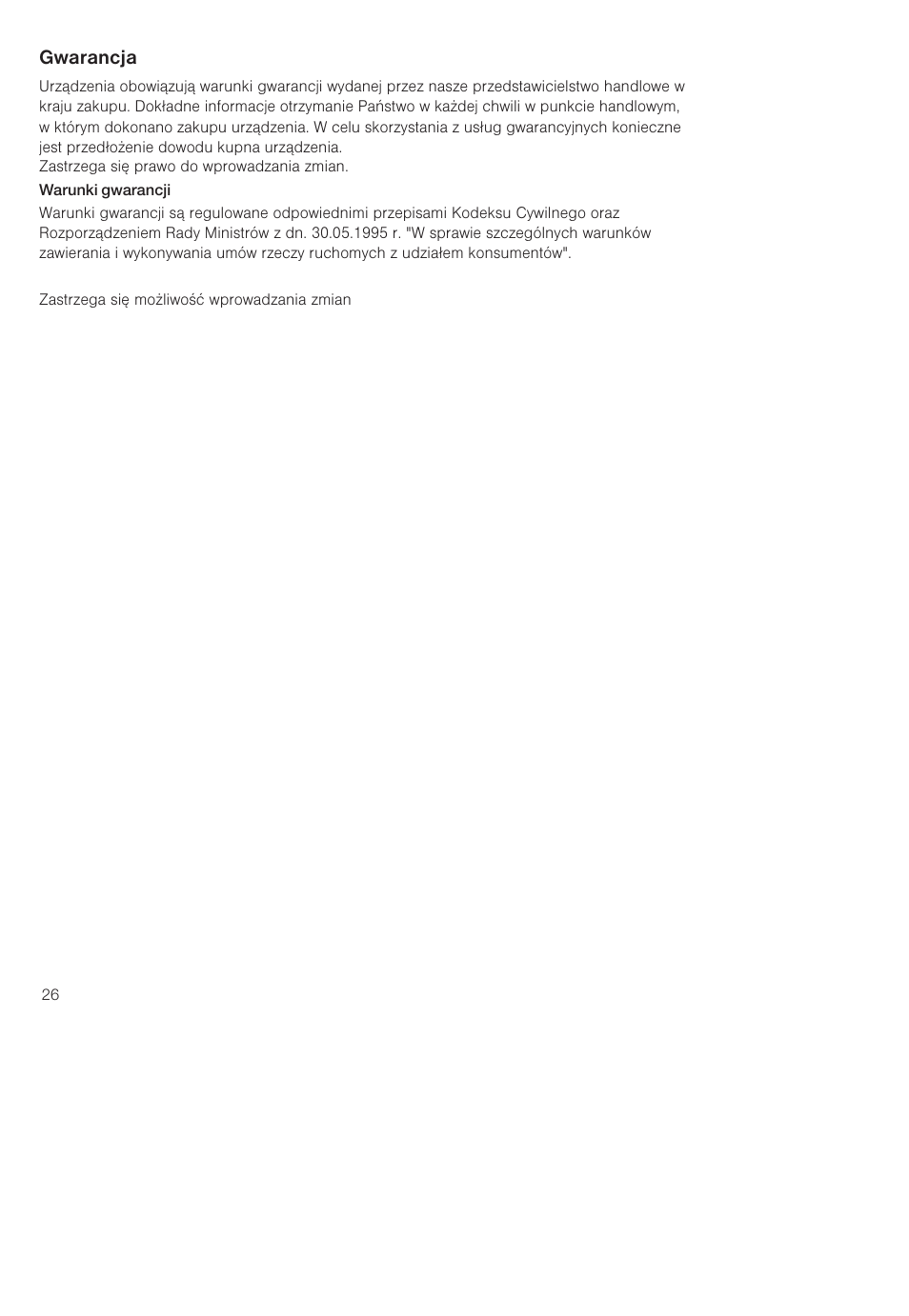 Gwarancja | Siemens DH04101 User Manual | Page 26 / 52
