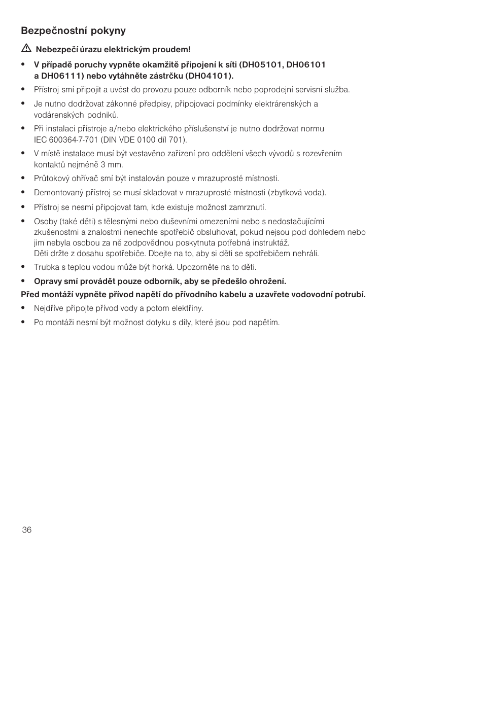 Siemens DH04101 User Manual | Page 36 / 52
