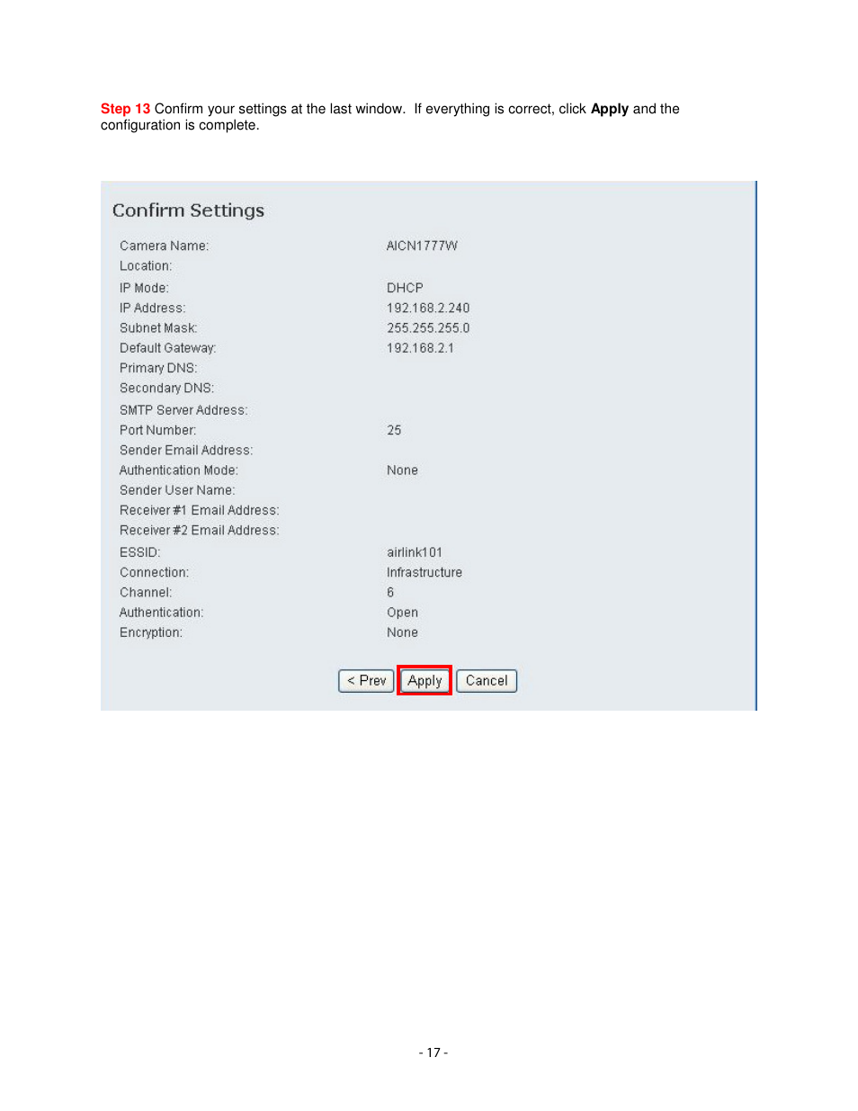 Airlink101 AICN1777W User Manual | Page 18 / 82