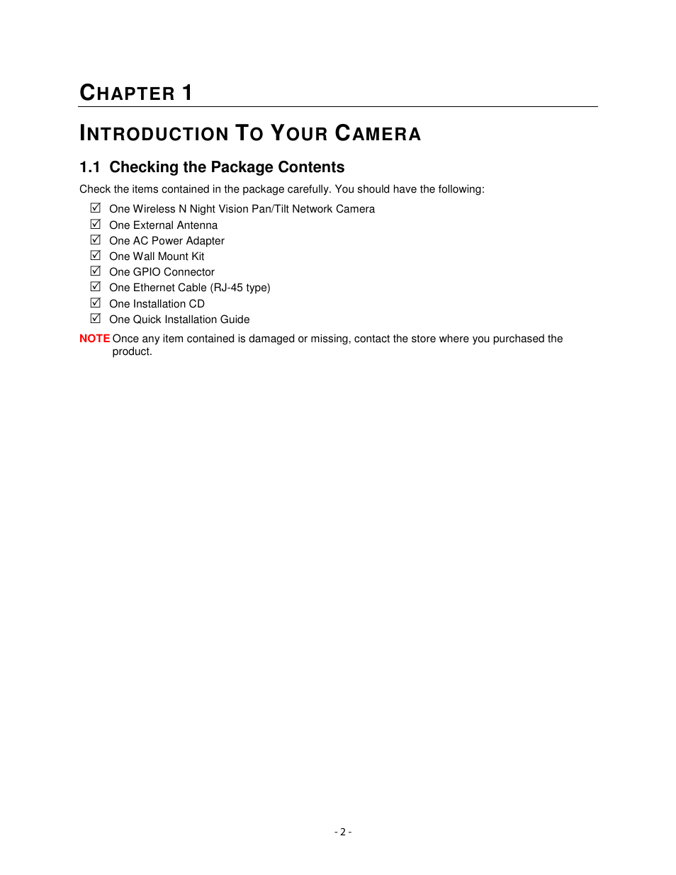 Hapter, Ntroduction, Amera | Airlink101 AICN1777W User Manual | Page 3 / 82