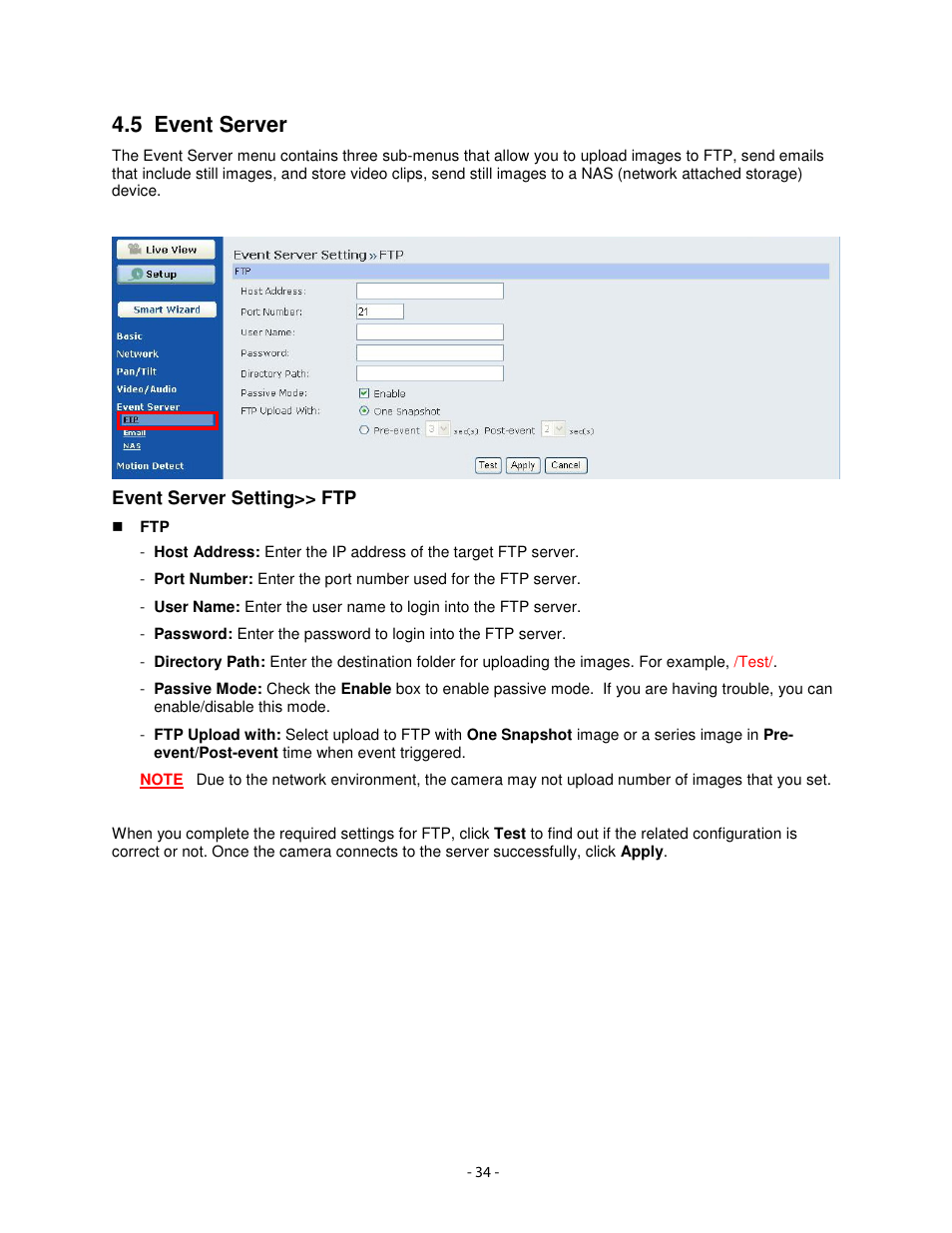 5 event server | Airlink101 AICN1777W User Manual | Page 35 / 82