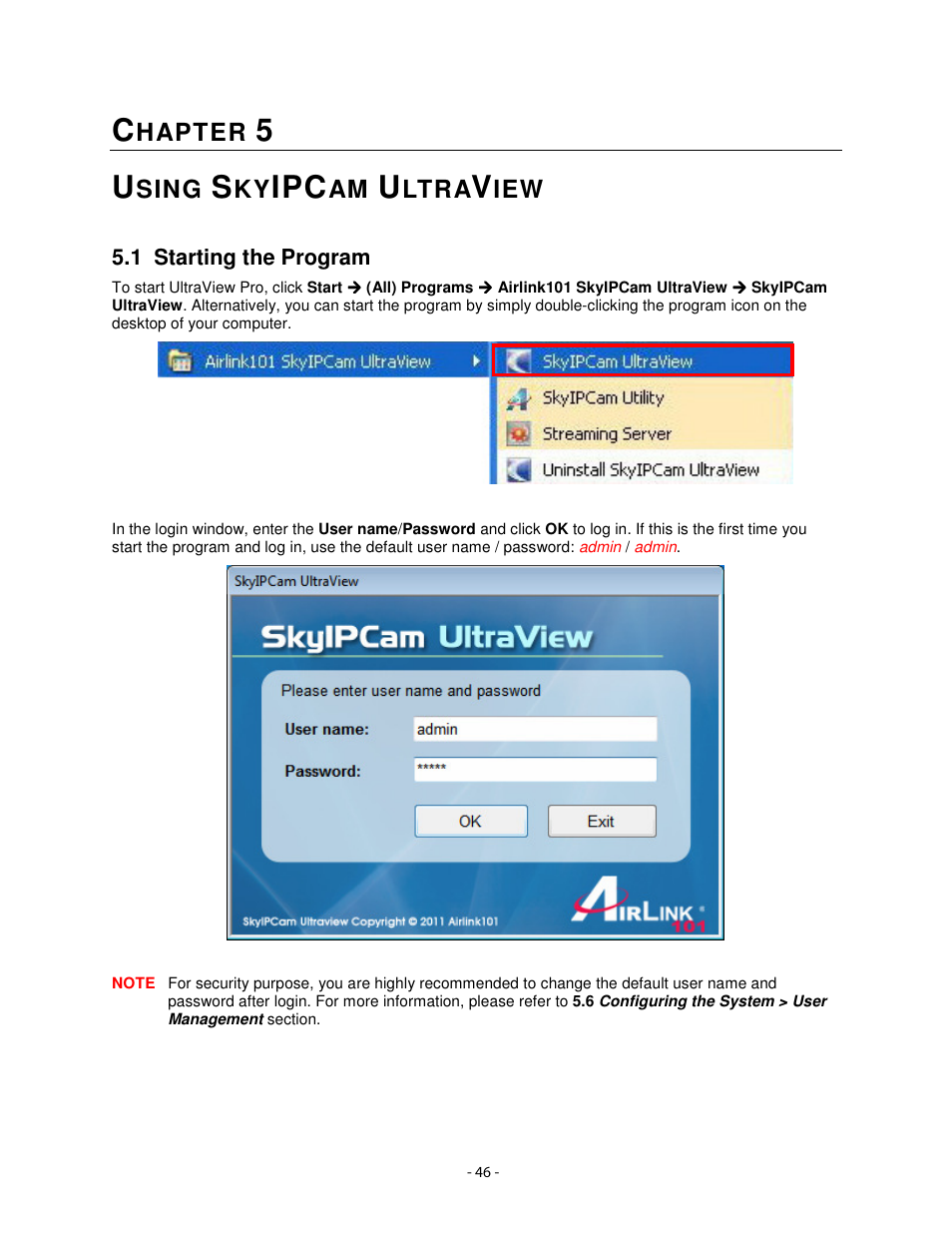 Hapter, Sing, Ltra | Airlink101 AICN1777W User Manual | Page 47 / 82