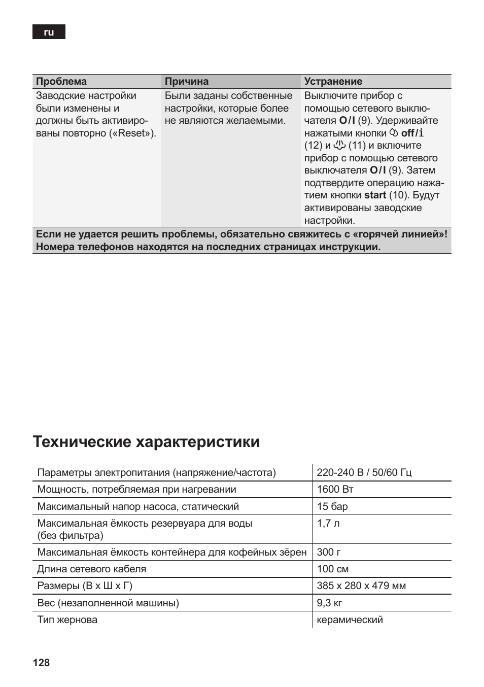 Технические характеристики | Siemens TE502206RW User Manual | Page 132 / 138