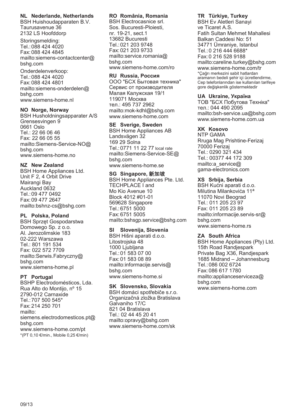 Siemens TE502206RW User Manual | Page 135 / 138