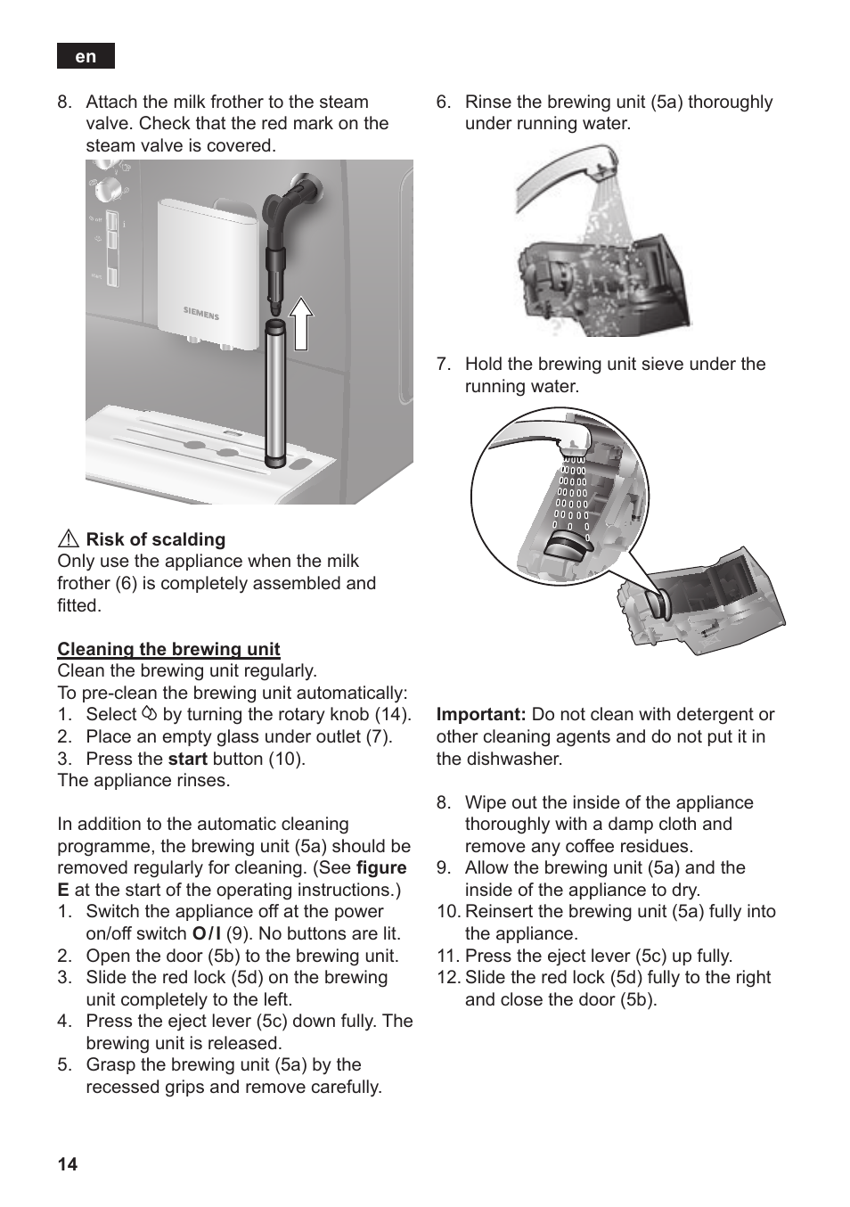 Siemens TE502206RW User Manual | Page 18 / 138