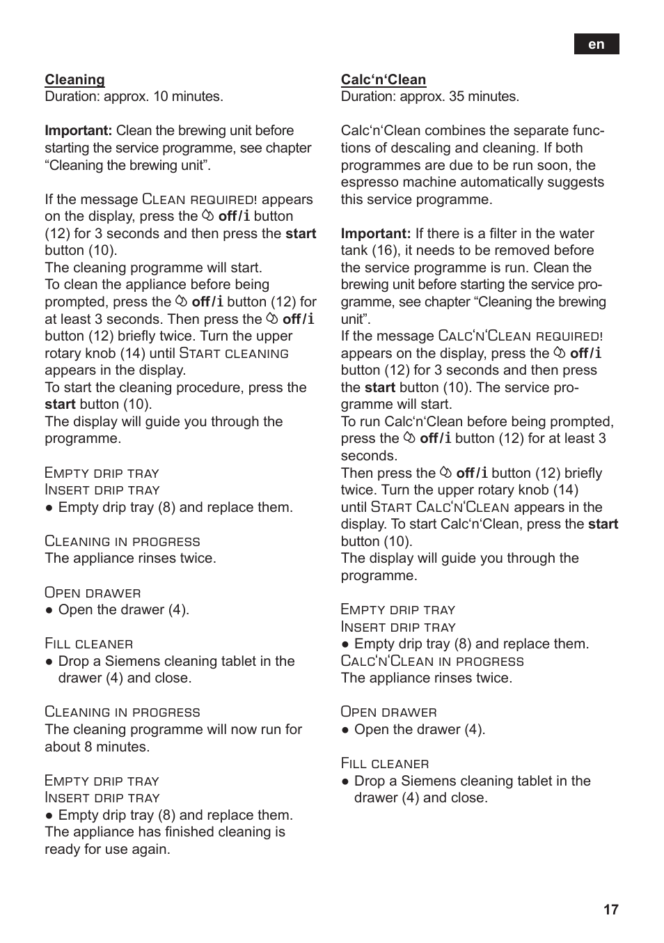 Siemens TE502206RW User Manual | Page 21 / 138