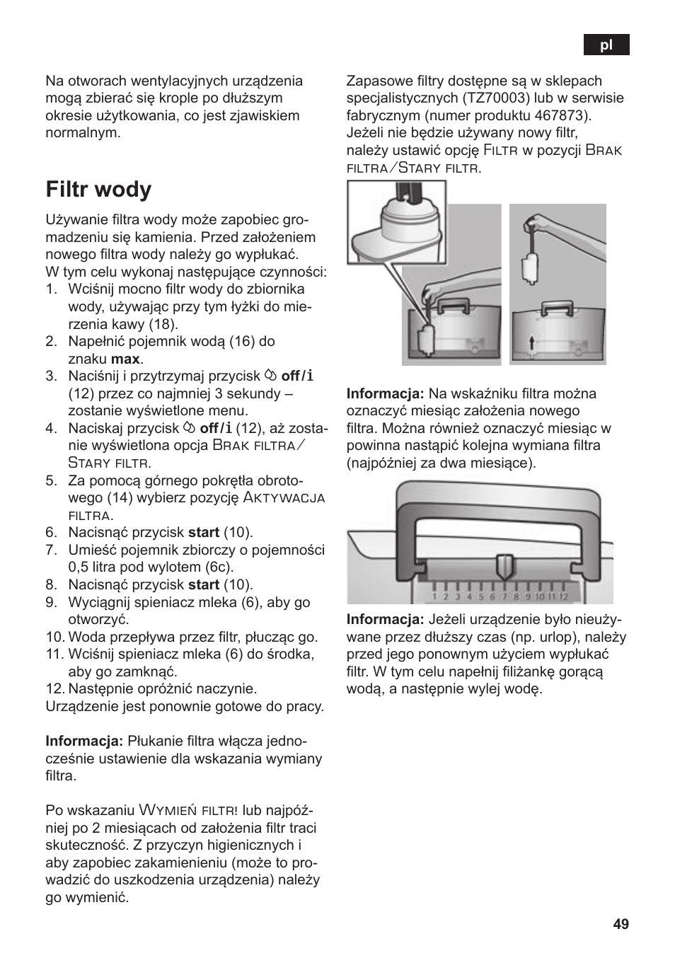 Filtr wody | Siemens TE502206RW User Manual | Page 53 / 138