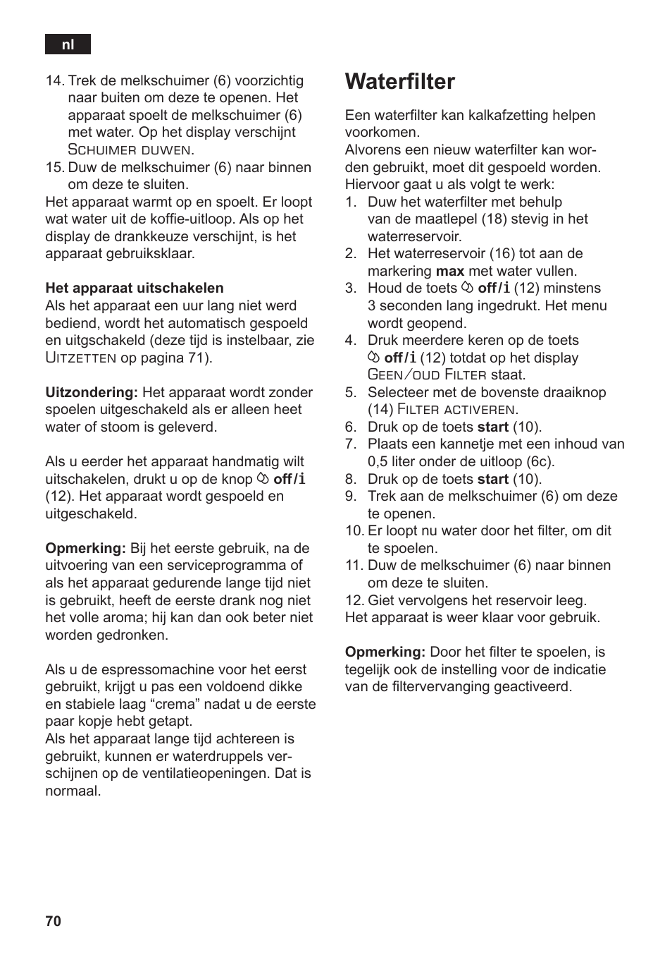 Waterfilter | Siemens TE502206RW User Manual | Page 74 / 138