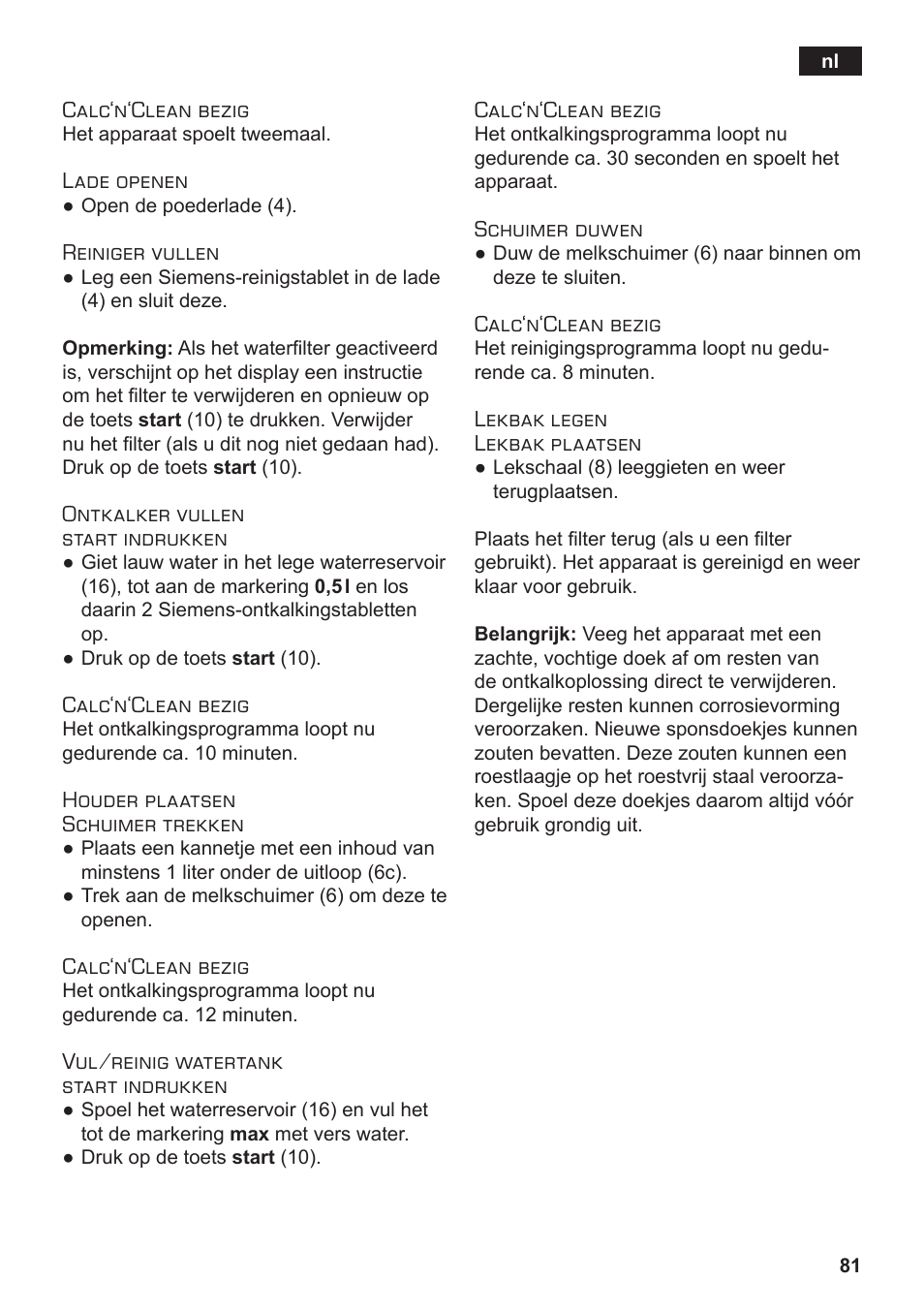 Siemens TE502206RW User Manual | Page 85 / 138