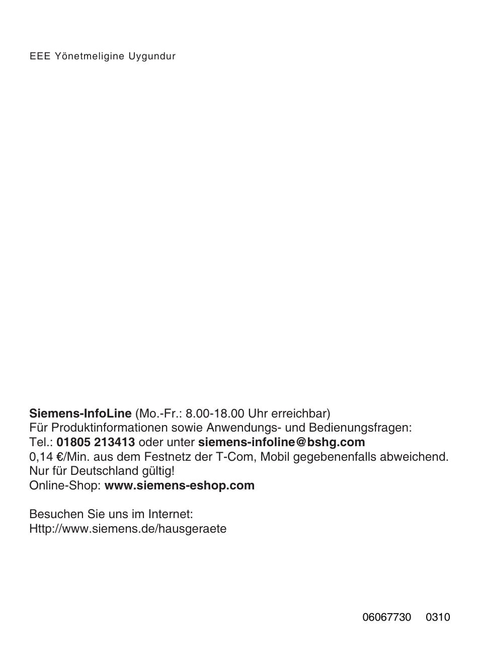 Siemens LF457CA60 User Manual | Page 108 / 108