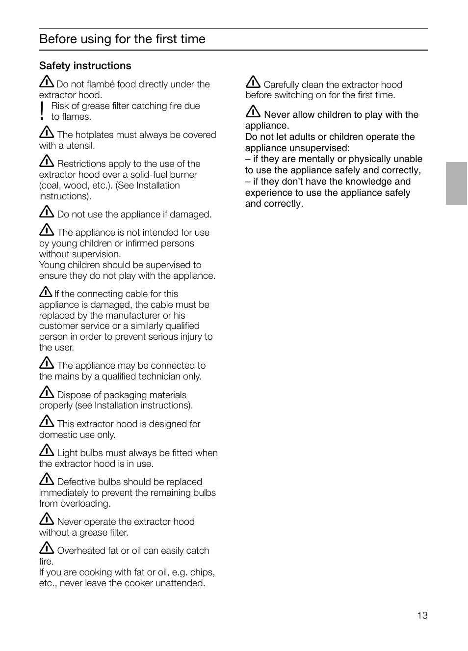 Siemens LF457CA60 User Manual | Page 13 / 108