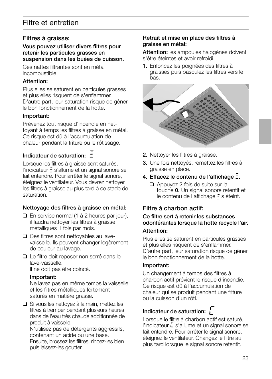 Filtre et entretien | Siemens LF457CA60 User Manual | Page 23 / 108