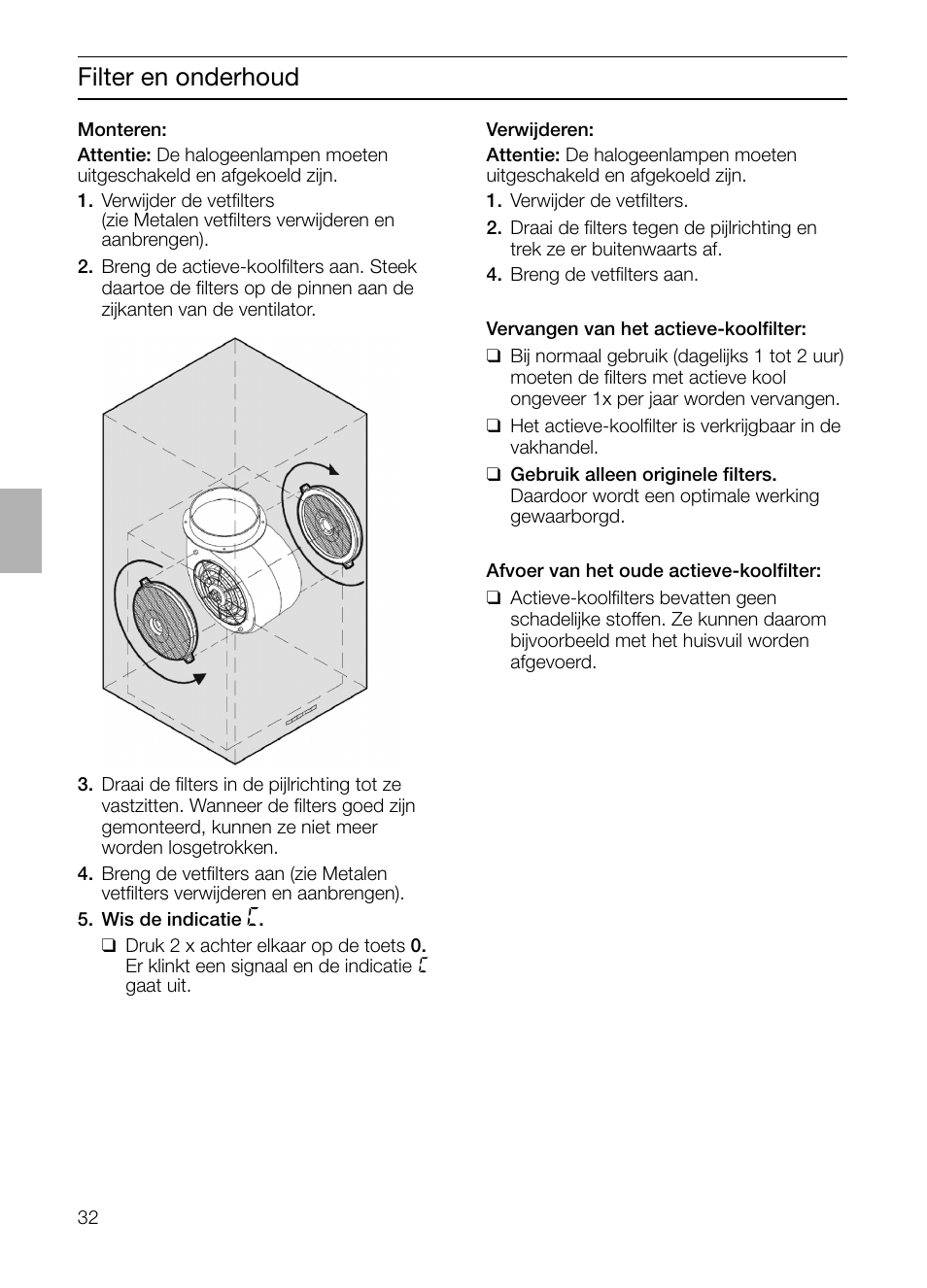 Filter en onderhoud | Siemens LF457CA60 User Manual | Page 32 / 108