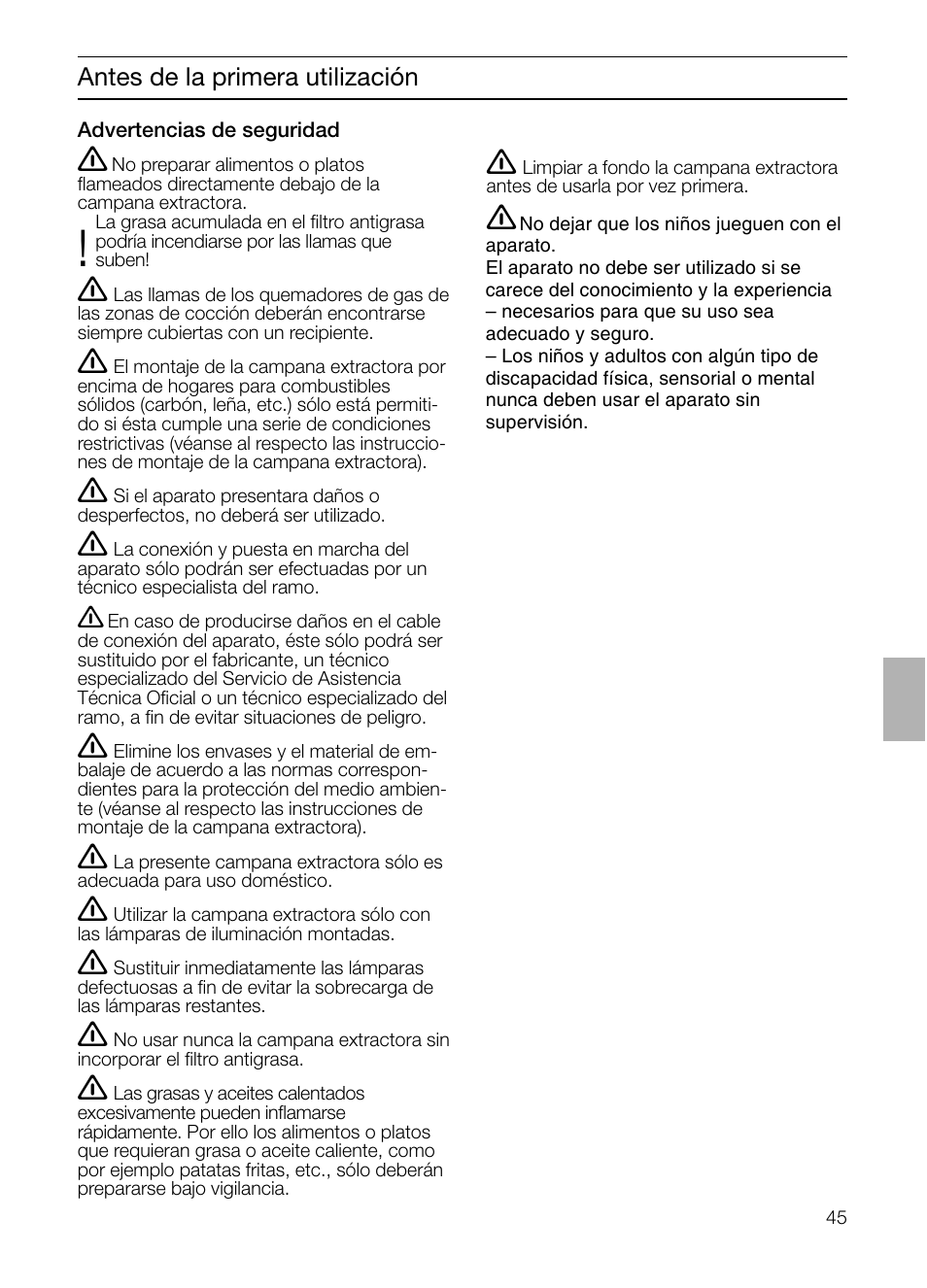 Siemens LF457CA60 User Manual | Page 45 / 108