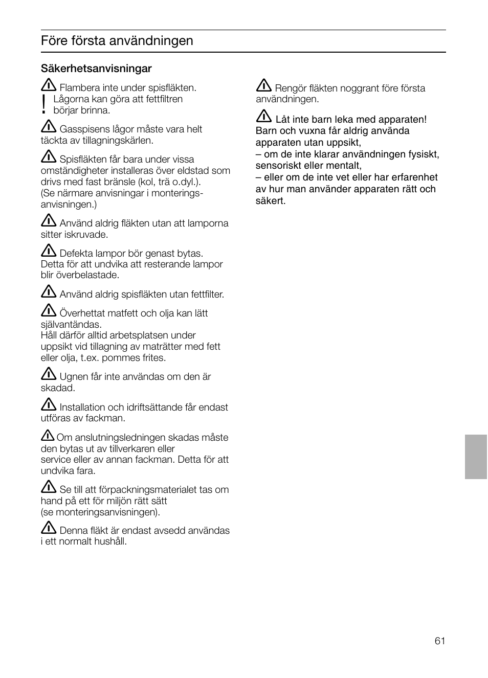 Siemens LF457CA60 User Manual | Page 61 / 108