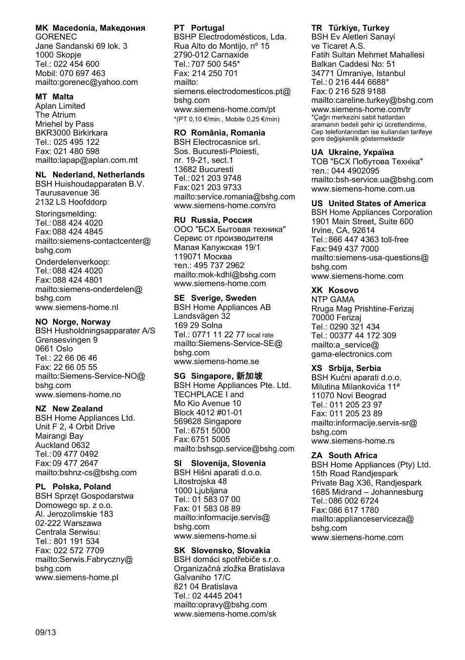 Siemens TC86303 User Manual | Page 129 / 132